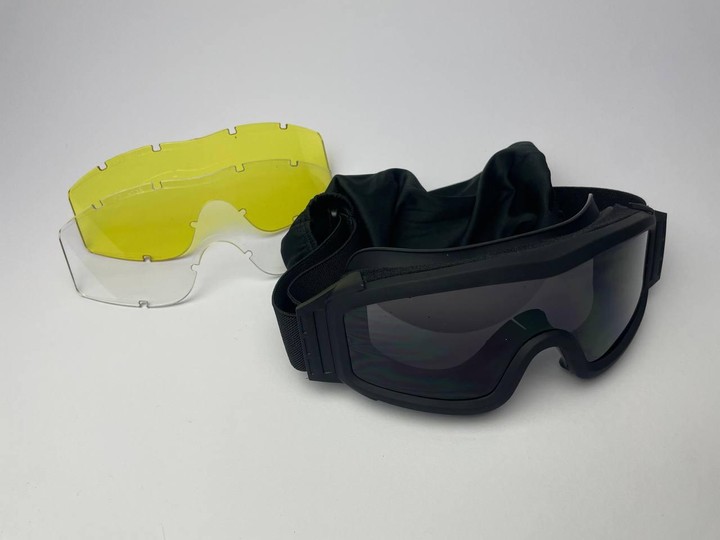 Тактичні окуляри зі змінними лінзами Black - зображення 2