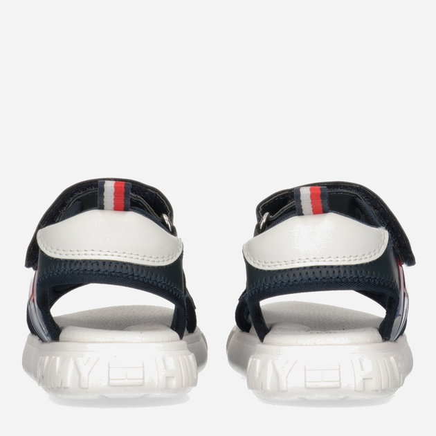 Дитячі сандалії для хлопчика Tommy Hilfiger Flag Velcro Sandal T1B2-32900-1355800- 25 Сині (8052578176658) - зображення 3