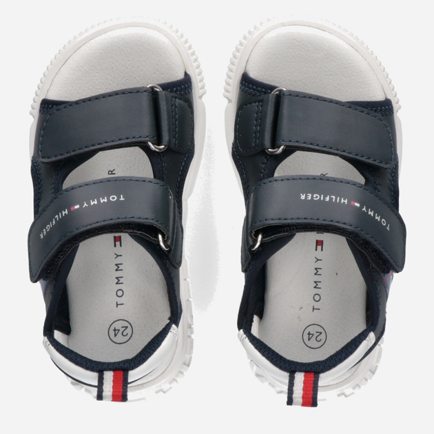 Sandały chłopięce Tommy Hilfiger Flag Velcro Sandal T1B2-32900-1355800- 26 Niebieskie (8052578176665) - obraz 5