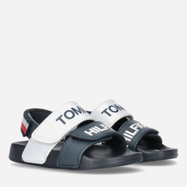 Sandały chłopięce Tommy Hilfiger Logo Velcro Sandal T1B2-32925-1172Y004 34 Niebieskie (8052578176924) - obraz 2