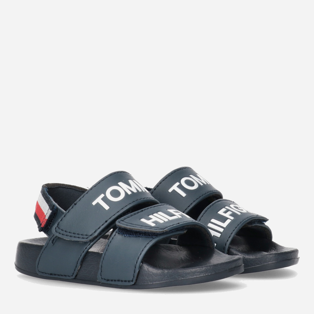 Sandały chłopięce Tommy Hilfiger Logo Velcro Sandal T1B2-32927-1172800- 33 Niebieskie (8052578177273) - obraz 2