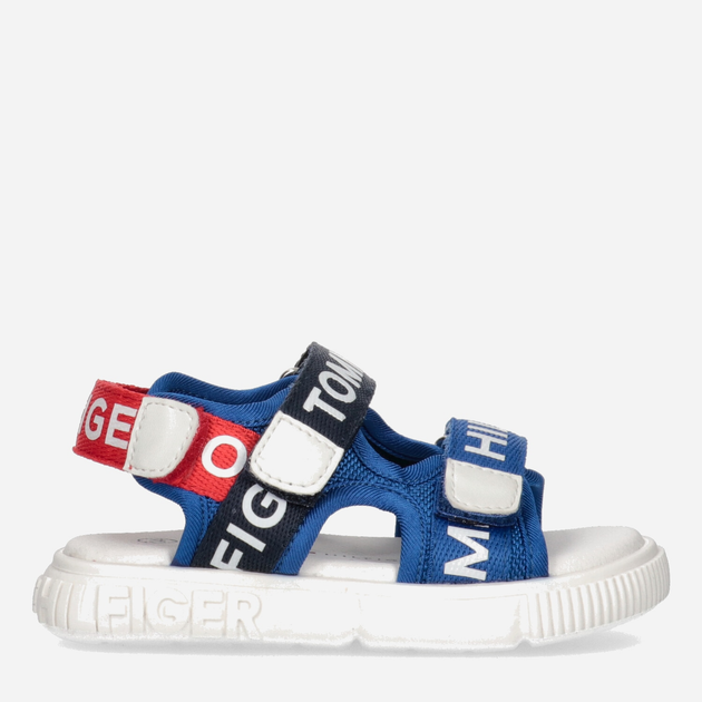 Sandały dziecięce dla dziewczynki Tommy Hilfiger Logo Velcro Sandal T1X2-32899-1590Y255 34 Niebieskie (8052578179727) - obraz 1