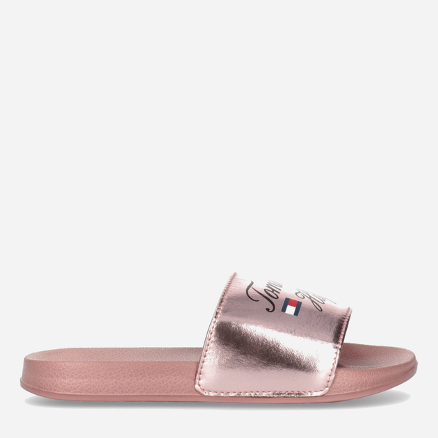 Klapki dziecięce Tommy Hilfiger Logo Pool Slide T3A0-32799-1367341- 32 Rose Gold (8052578181249) - obraz 1