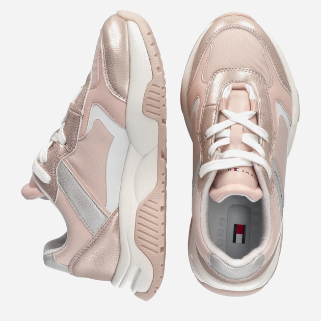 Підліткові кросівки для дівчинки Tommy Hilfiger Low Cut Lace-up Sneaker T3A9-32743-0579A317 38 Rose Gold/Pink (8052578191903) - зображення 5