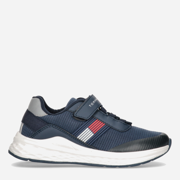 Buty sportowe chłopięce na rzepy Tommy Hilfiger Flag Low Cut Lace-up Sneaker T3B9-32895-0328800- 39 Granatowe (8052578196915) - obraz 1