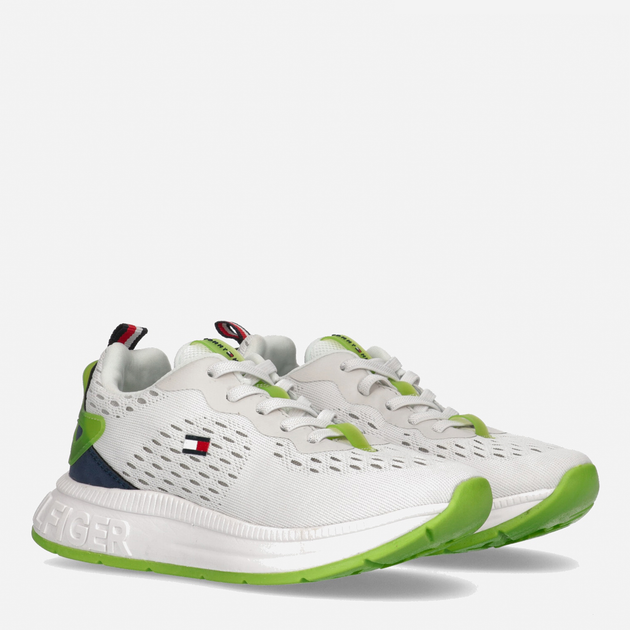 Buty sportowe chłopięce Tommy Hilfiger Low Cut Lace-up Sneaker T3X9-32892-0702X336 38 Białe (8052578231210) - obraz 2