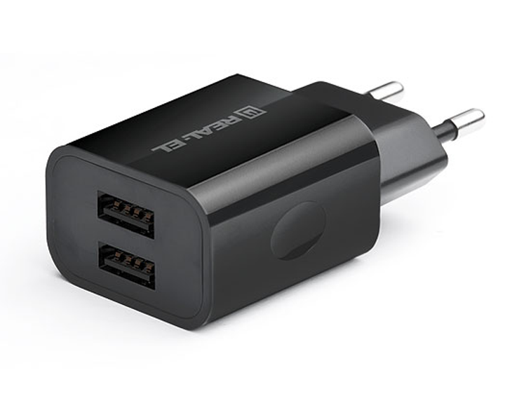 Зарядний пристрій REAL-EL CH-210 USB (2 х USB) - зображення 1