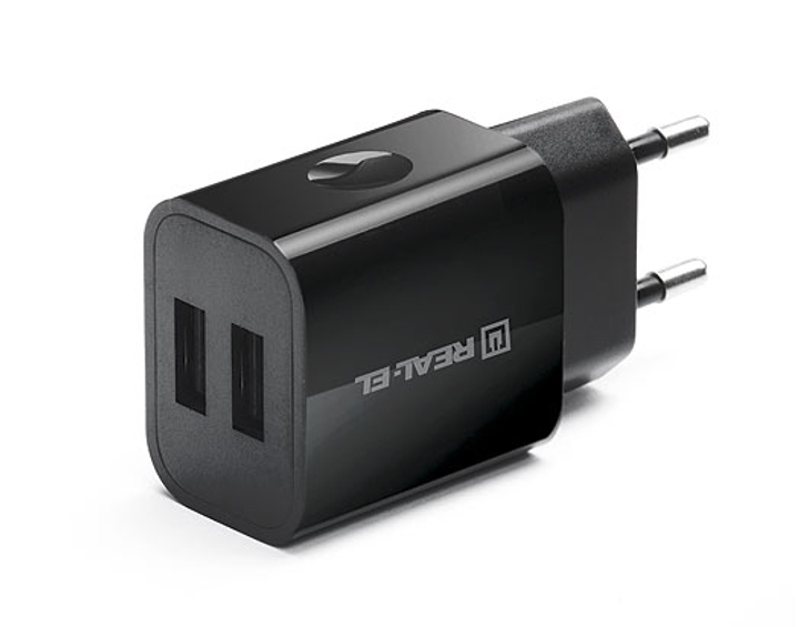 Зарядний пристрій REAL-EL CH-210 USB (2 х USB) - зображення 6