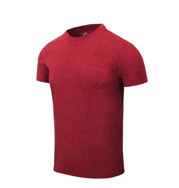 Футболка (Звужений, Приталений) T-Shirt Slim Helikon-Tex Red Melange S Чоловіча тактична - зображення 1