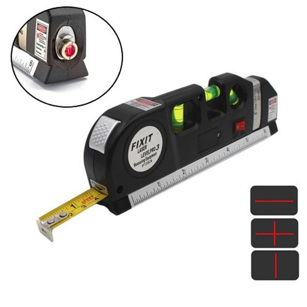 Лазерний рівень нівелір 2 лінії 5 пікселів Fixit Laser Level Pro 3 ...