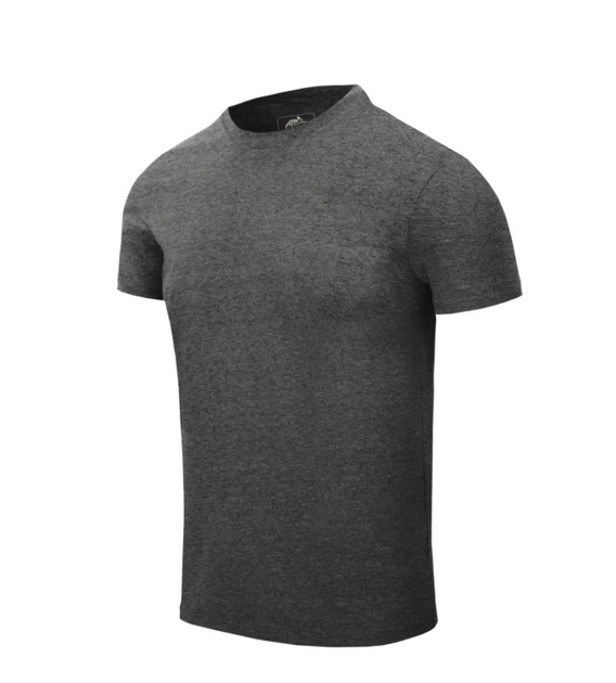 Футболка (Звужений, Приталений) T-Shirt Slim Helikon-Tex Black-Grey Melange XL Чоловіча тактична - зображення 1