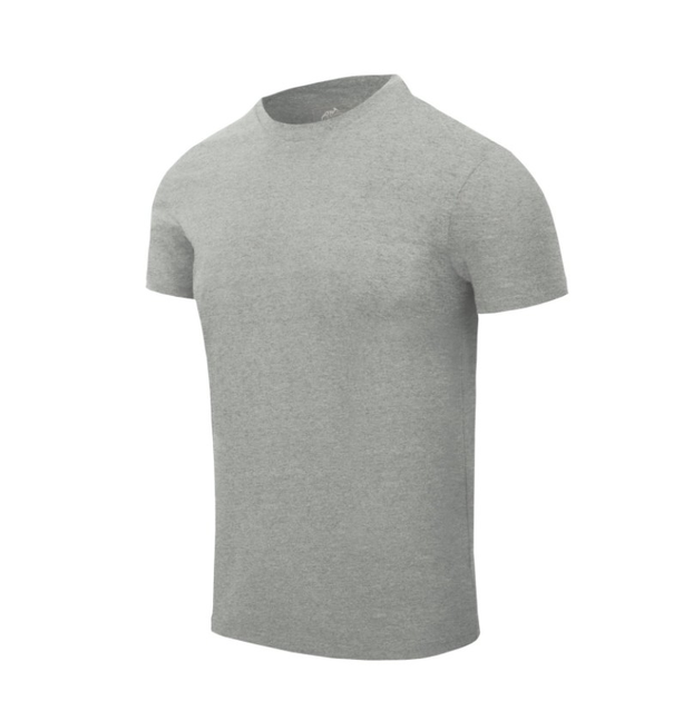 Футболка (Звужений, Приталений) T-Shirt Slim Helikon-Tex Grey Melange S Чоловіча тактична - зображення 1