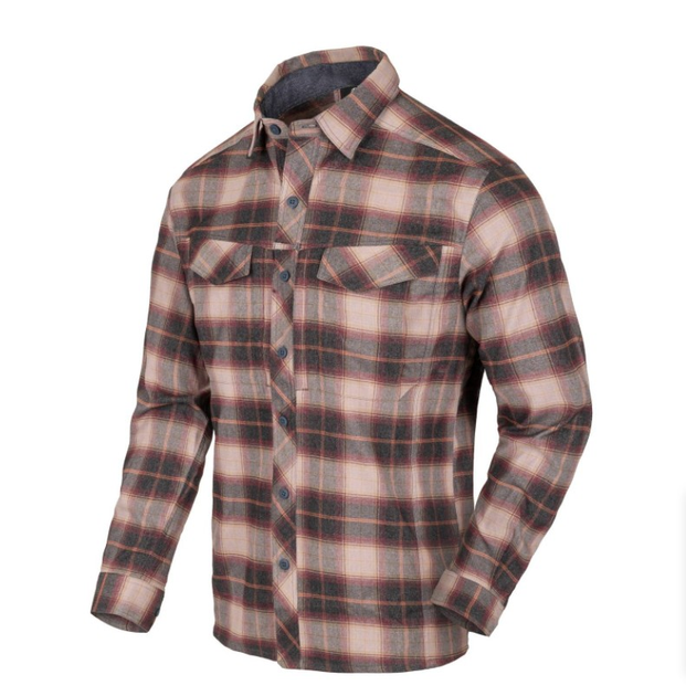 Сорочка Defender Mk2 PiLGrim Shirt Helikon-Tex Rust Plaid L Тактична - зображення 1