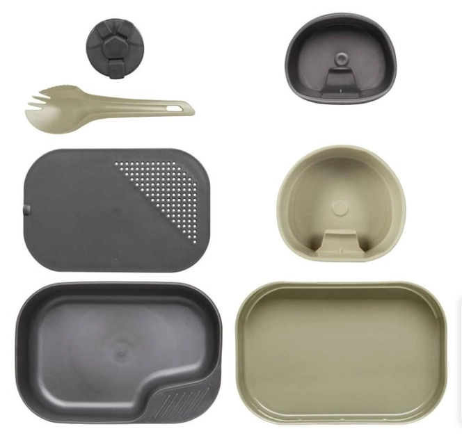 Комплект посуду Wildo Camp-A-Box Helikon-Tex Khaki/Grey - зображення 1