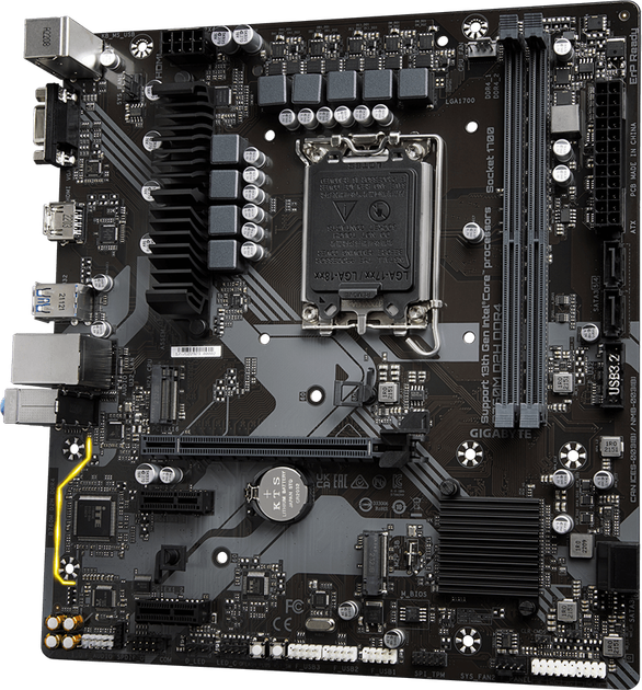 Материнская плата Gigabyte B760M D2H DDR4 (s1700, Intel B760, PCI-Ex16) - изображение 2