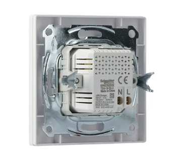 Розетка USB 2.0 port 5V DC max 2.1A біла Asfora Schneider Electric EPH2700221 - изображение 2