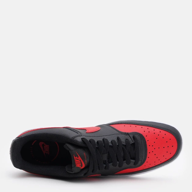 Sneakersy męskie skórzane Nike Court Vision Lo DV6488-001 43 (9.5US) Czarny/Czerwony (196149051178) - obraz 5