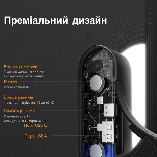Павербанк грелка для рук на 10000 mAh Ocoopa Powerbank Heater UT2s розовый - изображение 2