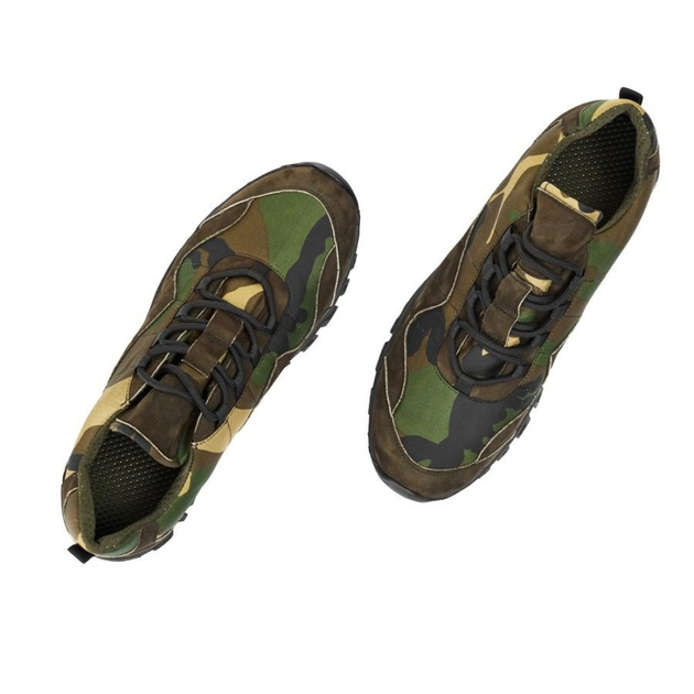 Тактичні Зелені кросівки комуфляж на протекторній підошві 45 - зображення 2