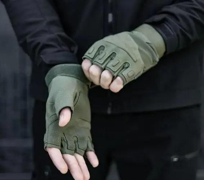 Тактичні рукавиці STRONGCLAW Хаки Розмір М - зображення 2
