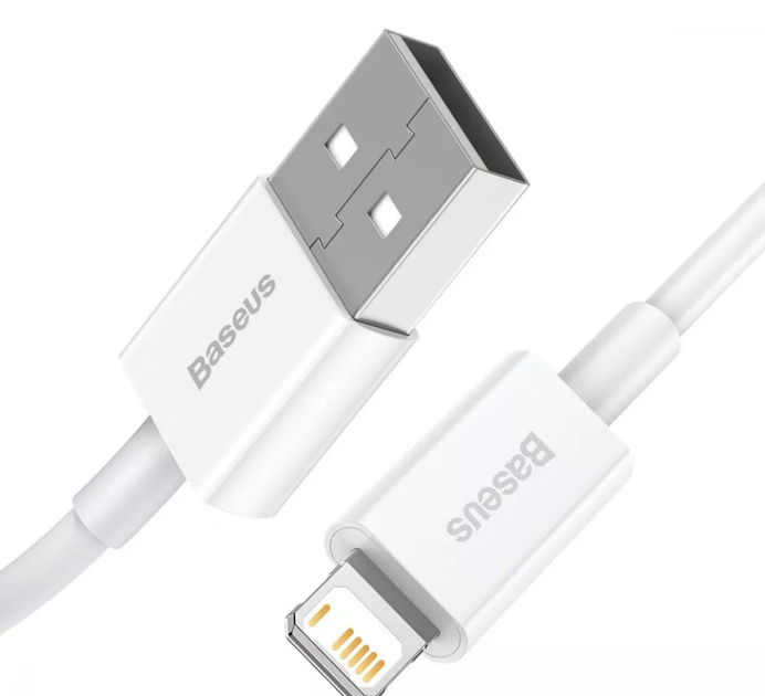Кабель для зарядки Baseus CALYS-B02 Superior Series Fast Charging Lightning 2.4A, 1.5 м white - Фото 4 Кабель для зарядки Baseus CALYS-B02 Superior Series Fast Charging Lightning 2.4A, 1.5 м white - изображение 4