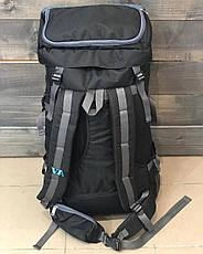 Рюкзак тактический универсальный 75 литров, военный водоотталкивающий из плотной тактической ткани черно-синий (LQ35009) - изображение 2