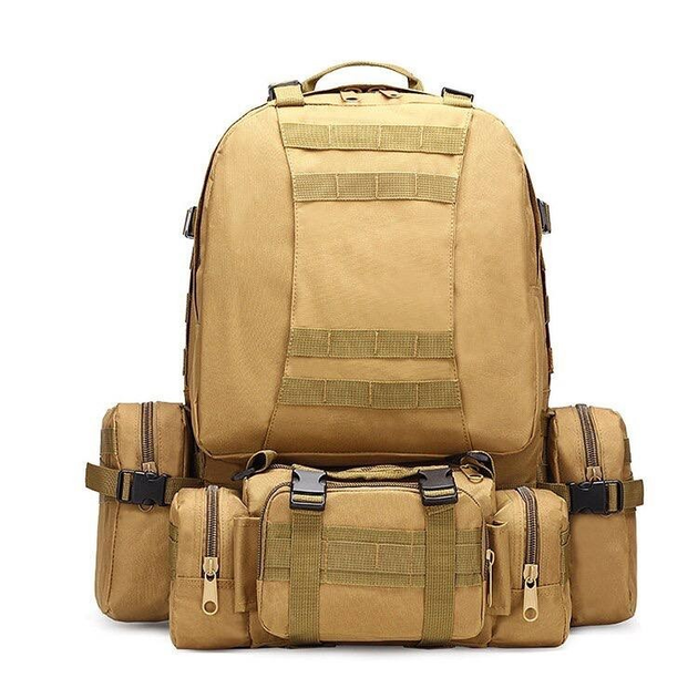 Тактичний військовий рюкзак 50 літрів Пісочний - зображення 1