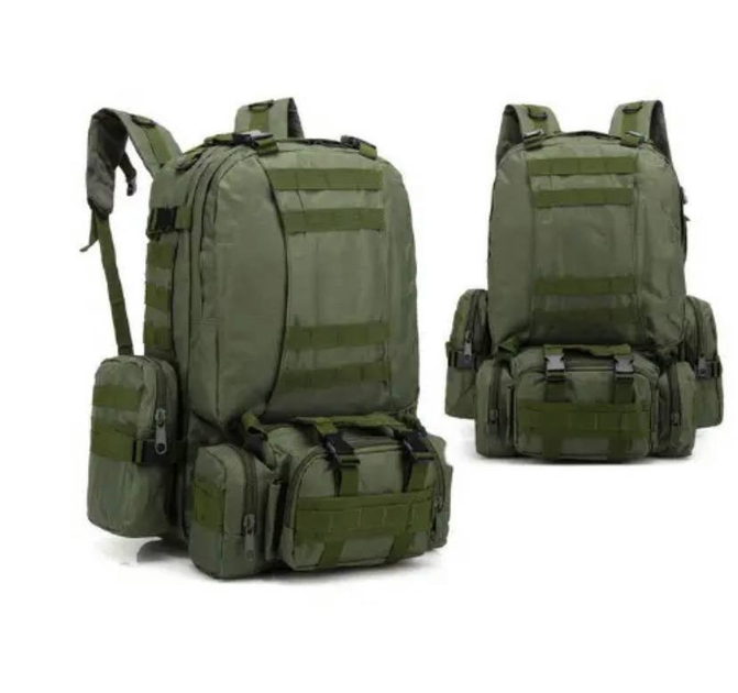 Тактичний військовий рюкзак 50 літрів Зелений - зображення 2