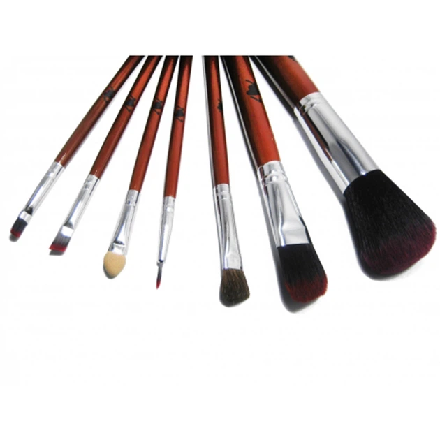 Кисти для макияжа 7 штук леопардовые в тубусе – купить