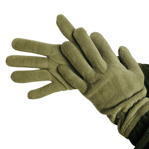Зимові рукавиці на флісі Хакі (FR-01) - зображення 1