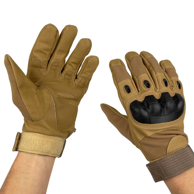 Тактичні рукавиці розмір XL койот - зображення 1