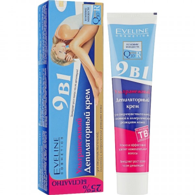 Крем для депіляції Eveline Cosmetics Ультраніжний 9 в 1 125 мл ...