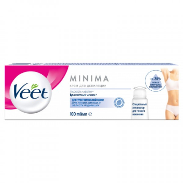 Крем для депіляції Veet Minima для чутливої шкіри з аплікатором 100 мл ...