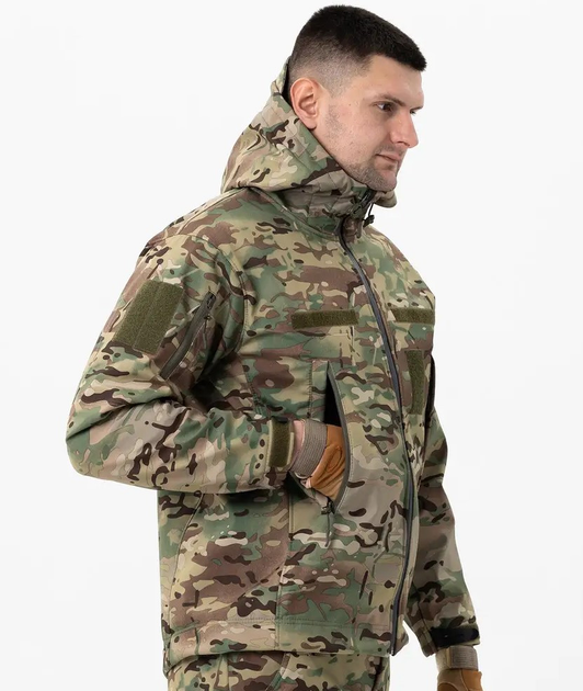 Куртка тактична Soft Shell Мультикам 56 розмір - зображення 1