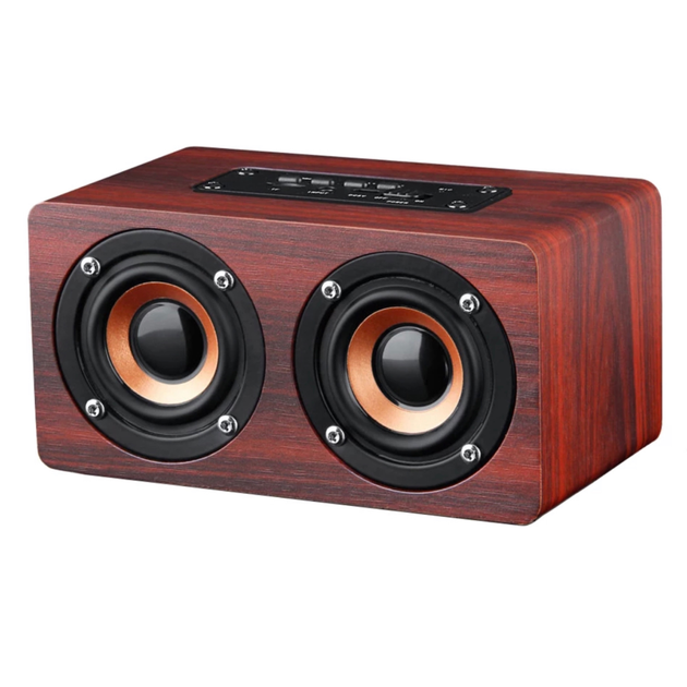 Портативная Bluetooth Колонка TopRoad Wooden Dark Деревянная – фото ...