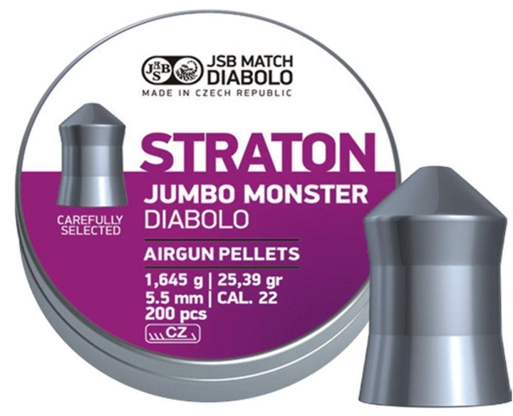 Свинцовые пули JSB Monster Straton 5,5 мм 1,65 г 200 шт (1453.05.36) - изображение 1