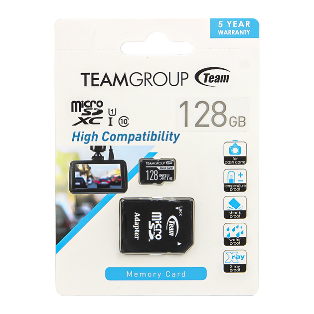 Карта памяти 128GB Team MicroSDXC UHSI Class 10 + SDadapter для хранения информации (OPT7871