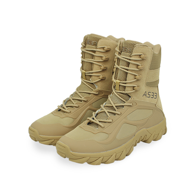 Тактические ботинки Lesko 6671 A533 Sand Khaki р.41 tactical демисезонная армейская обувь (маломерят) (OPT-20741) - изображение 1