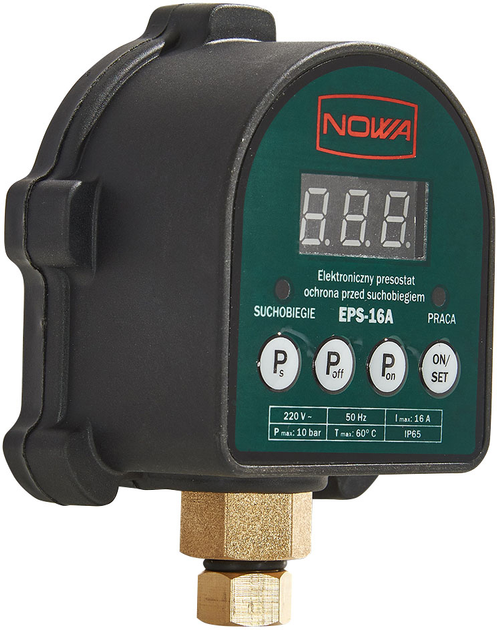 Электронное реле давления с защитой сухого хода Nowa EPS-16A – низкие .