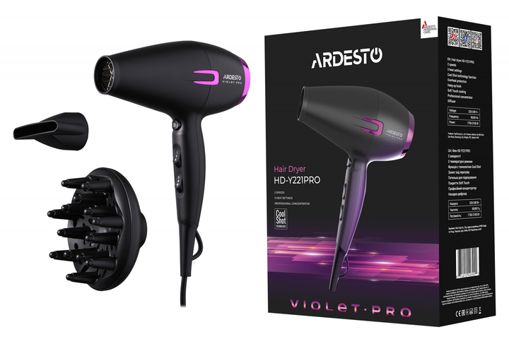 Фен ARDESTO HD-Y221PRO - изображение 6