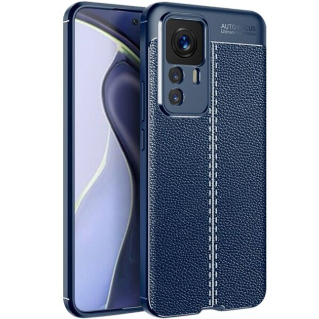 Защитный чехол Deexe Leather Cover для Xiaomi 12T / 12T Pro - Blue ...
