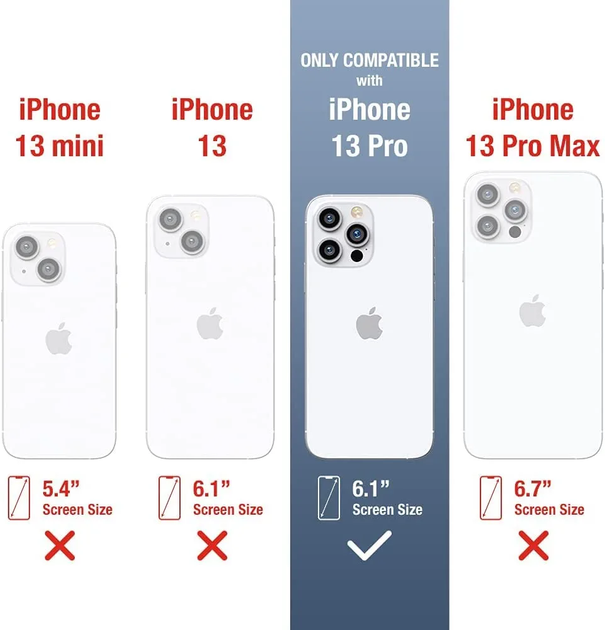 Чехол FlexGear для iPhone 14 Pro и 2X защитных стекла для экрана - Crystal Clear (500201222-X003B4QYFX) - изображение 3