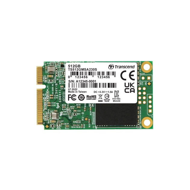 Накопичувач SSD mSATA 512GB Transcend (TS512GMSA230S) - зображення 1