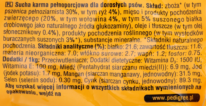 Sucha karma dla psów dużych ras Pedigree Vital Adult Wołowina 15 kg (4008429058097) - obraz 3