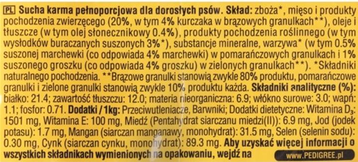 Sucha karma dla psów Pedigree Kurczak 10 kg (5998749143346) - obraz 3