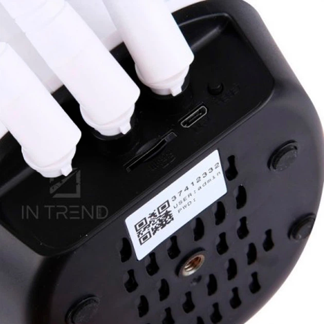 Камера видеонаблюдения CAMERA Wifi V380-Q5SY Белая Беспроводная поворотная ночная Видеоняня с инфракрасной подсветкой микрофоном - изображение 5