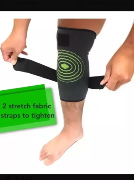 Бандаж для коліна Наколінь еластичний Pain Relieving knee stabilizer L Чорний із зеленим (KG-6453) - Фото 2 Бандаж для коліна Наколінь еластичний Pain Relieving knee stabilizer L Чорний із зеленим (KG-6453) - зображення 2