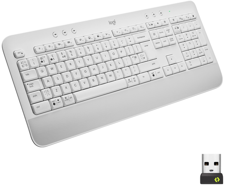 Клавіатура бездротова Logitech Signature K650 USB/Bluetooth White (920-010977) - зображення 1