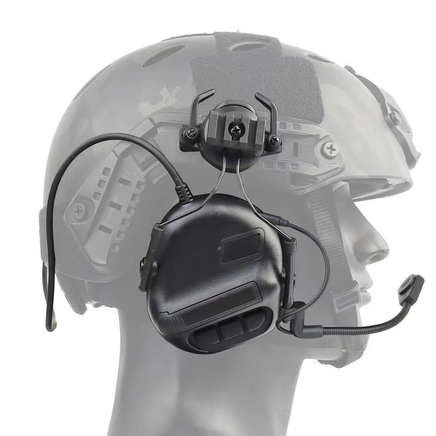 Навушники активні тактичні Active Helmet Headset Black - изображение 1