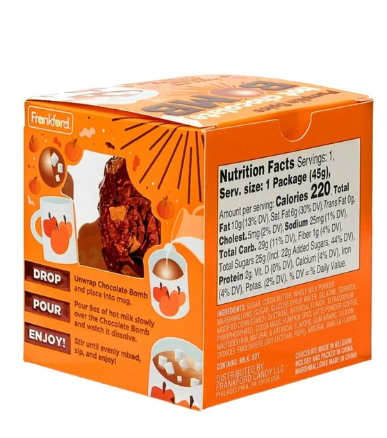Шоколадная Бомба Pumpkin Spice Hot Chocolate BOMB 45г от продавца ...